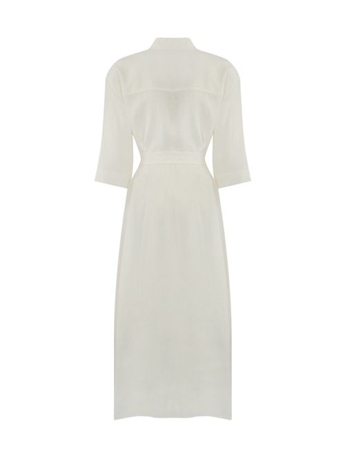 Abito chemisier Salute in lino Bianco MM Max Mara | 2516221028600010